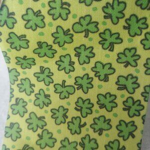 Vintage St Patricks Day Shamrock Ribbon Offray USA Green Clover 13.6 Yardsx2 5/8